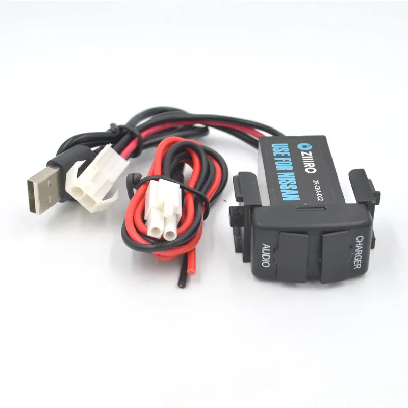 Автомобильный интерфейс двойной USB зарядное устройство разъем адаптера USB аудио MP3 вход для NISSAN Qashqai Tiida X-trail Sunny NV200 Sylphy