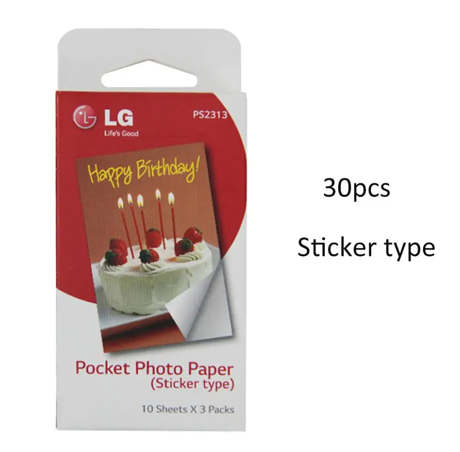 Sticker photo paper 3 дюйма цинк Фотобумага для PD251 PD261 PD239 211 241233 мини Портативный Bluetooth IOS и Android мобильный телефон фото принтеры - Цвет: Sticker photo paper