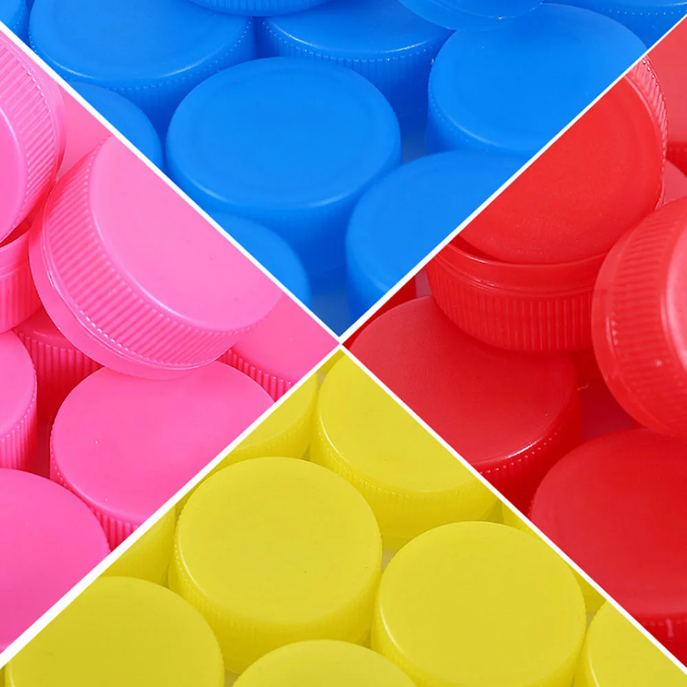 100 шт./упак. Цветной Пластик на плоской подошве крышки бутылки ручная работа