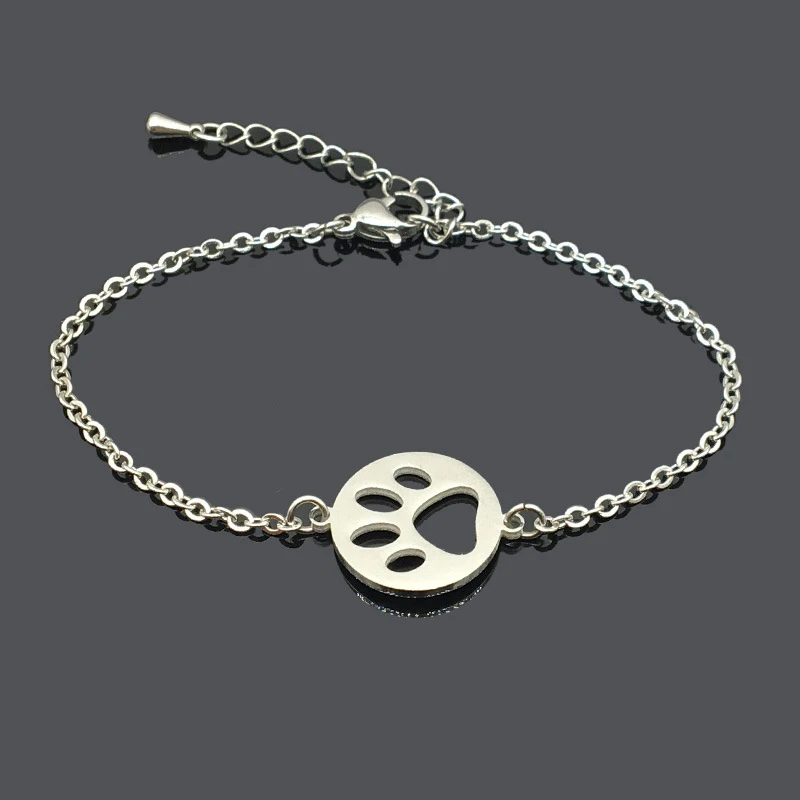 Подвеска Собачья лапа из нержавеющей стали 100% не потускнеет оптовая продажа