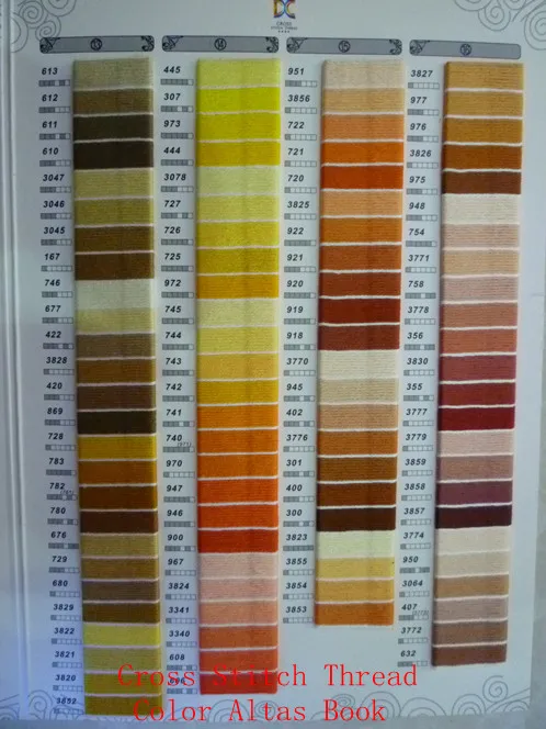 Высококачественная Вышивка крестиком Карта цветов/Руководство по цвету книги