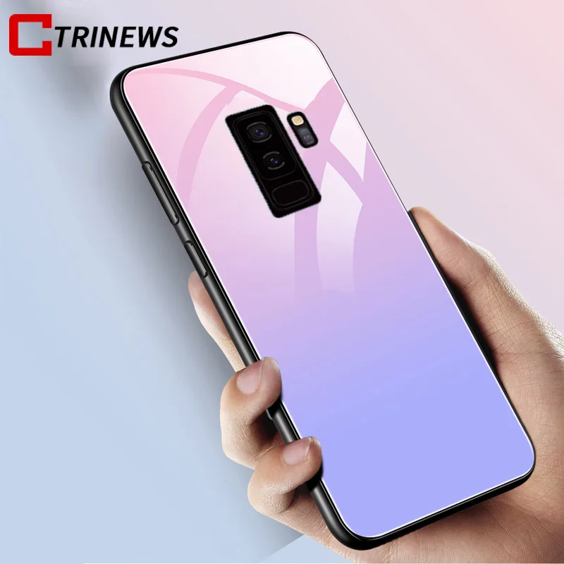 Закалённое Защитное стекло для samsung Galaxy S8 плюс примечание 9 мягкий цвет градиента