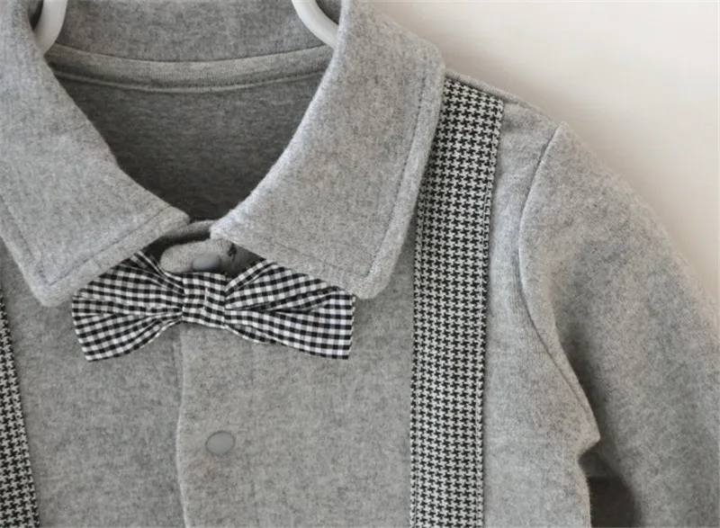 Красивый Детский комбинезон для новорожденных от 0 до 12 месяцев, комбинезон с галстуком-бабочкой хлопковый комбинезон, одежда боди, костюм для детей, одежда для маленьких мальчиков