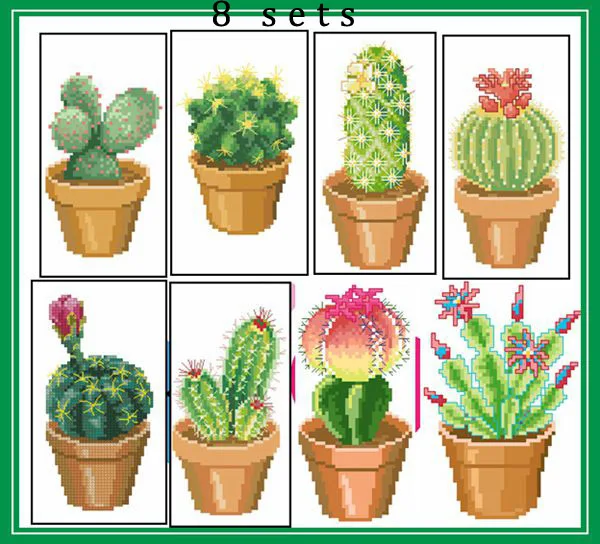 Набор для вышивки крестиком из коллекции золота кактус варвар фиг цереус