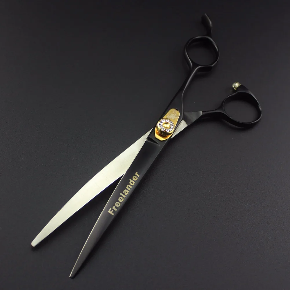 

7 inch black pet scissors hairdressing set 4 piece set combination Japanese hairdressing scissors hair thinning scissors