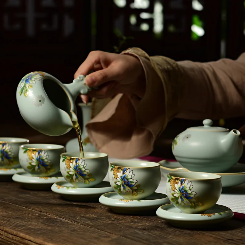 Керамическая фарфоровая Цветочная чайная кофейная чашка и подставка Ruyao | Дом сад