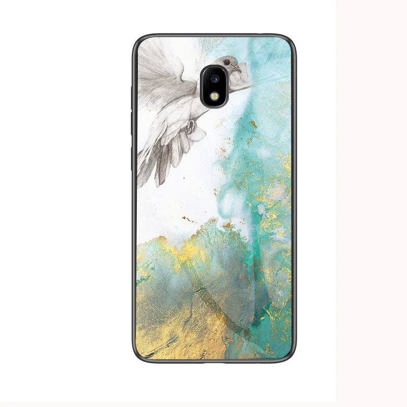 style 02 Для samsung Galaxy J3, J5, J7 года ЕС чехол мрамор зерна жесткий закаленное стекло защитный чехол на заднюю панель для samsung j330 j530 j730 - Цвет: style 02