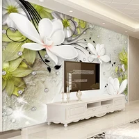 custom wallpaper european style 3d stereo simple flower mural wall cloth living room bedroom tv background wall paper for walls