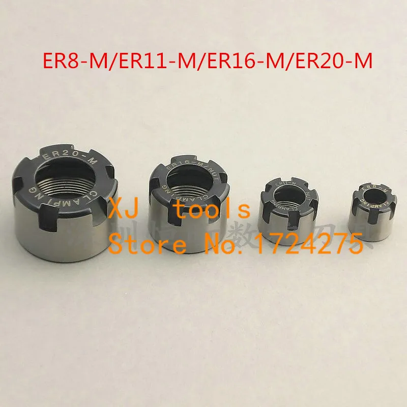 

3 шт./лот ER8-M/ER11-M/ER16-M/ER20-M гайка для Зажима Цанги ER8/ER11/ER16/ER20, Цанга с ЧПУ, гайки, стандартное качество тип M