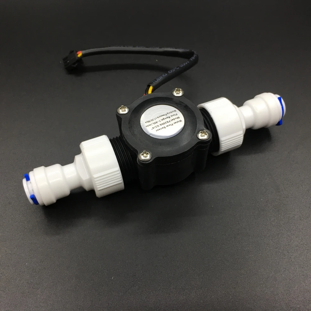 FS 300A + 2 шт. Quick Fit push адаптер Холла G3/4 &quotDN20 датчик расхода воды пластиковые турбины