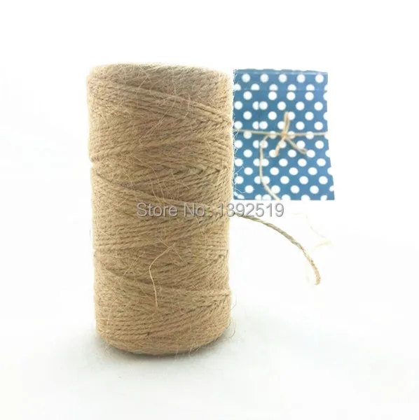 Бесплатная доставка 50 штук 2 мм оригинальный цвет пеньковая веревка джутовая