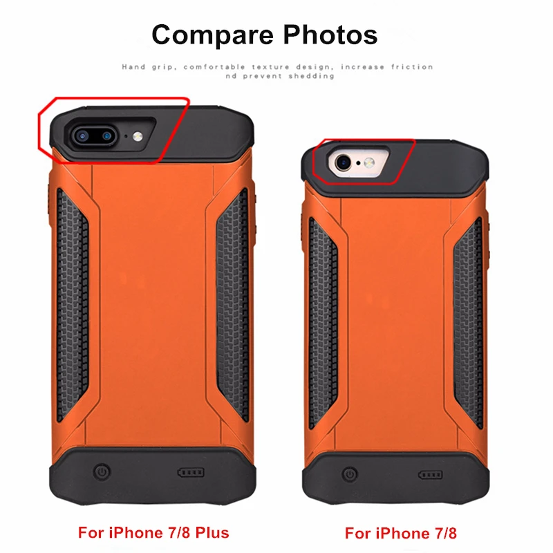 4000/5000 мАч для iPhone 8/7/6s/6 Портативный чехол для зарядного устройства для iPhone 8/7/6s/6 Plus внешний аккумулятор запасная крышка зарядного устройства