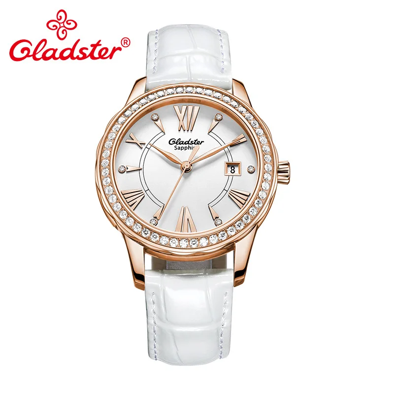 

Женские кварцевые часы Gladster, японские часы с кристаллами Miyota
