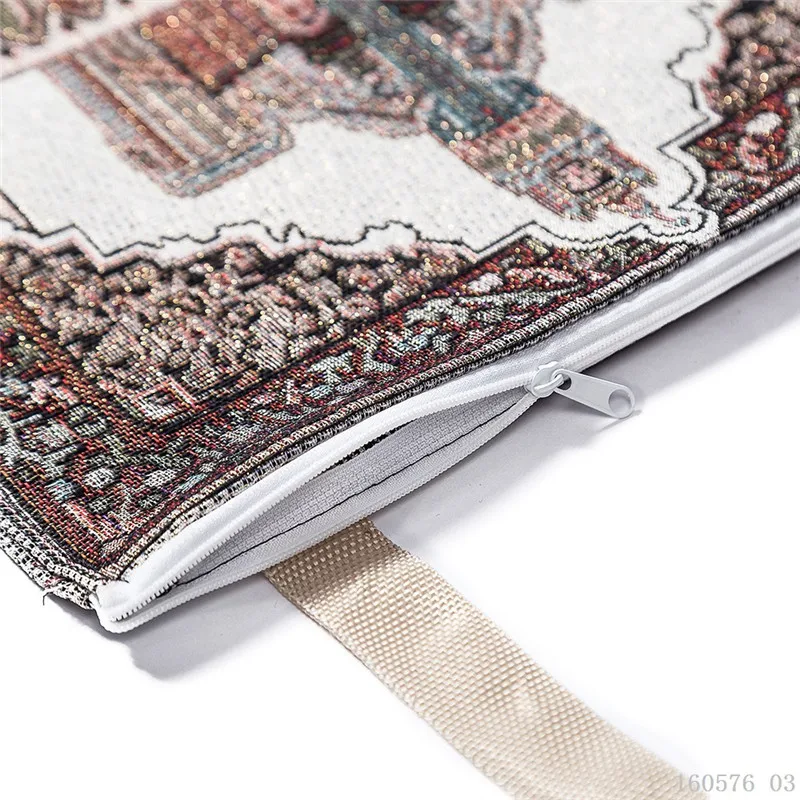 Портативный тонкий Исламская мусульманская молитва коврик Salat Musallah Tapis
