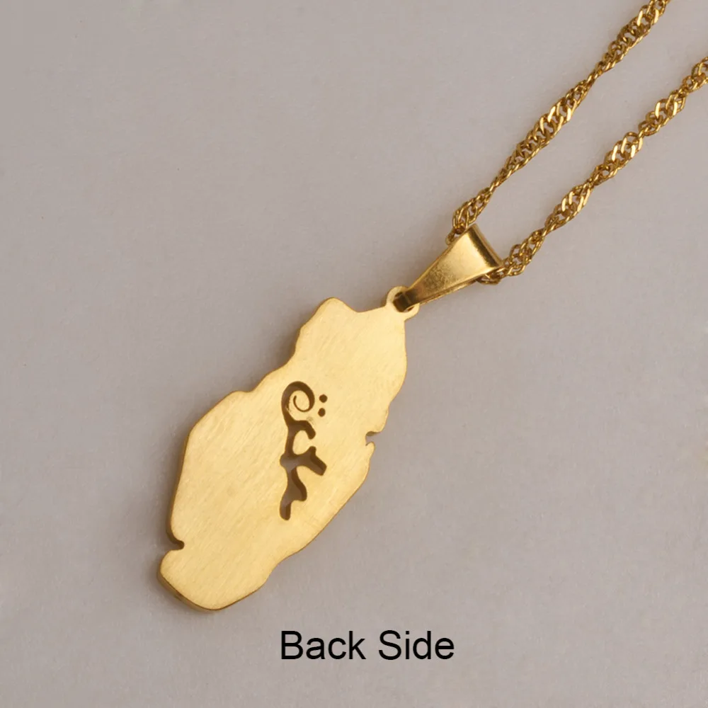 Qatar Country Map Gold Color Thin Chain Pendant Necklace for Women Girls Qatari Jewelry Gifts #J0439 | Украшения и аксессуары