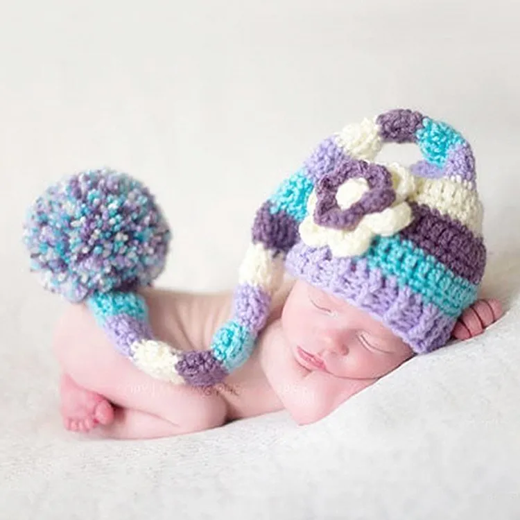 Новорожденных Подставки для фотографий детская шапка детский костюм фото Pro Red Hat для маленьких девочек Обувь для мальчиков крючком вязать Костюм Опора Hat Кепки