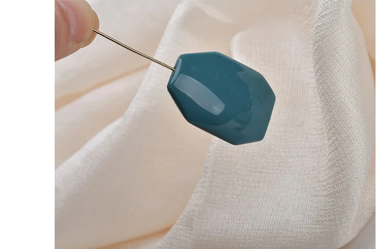 Ретро цвет смолы прямые отверстия прямоугольные серьги кулон DIY ювелирные изделия ручной работы материал аксессуары