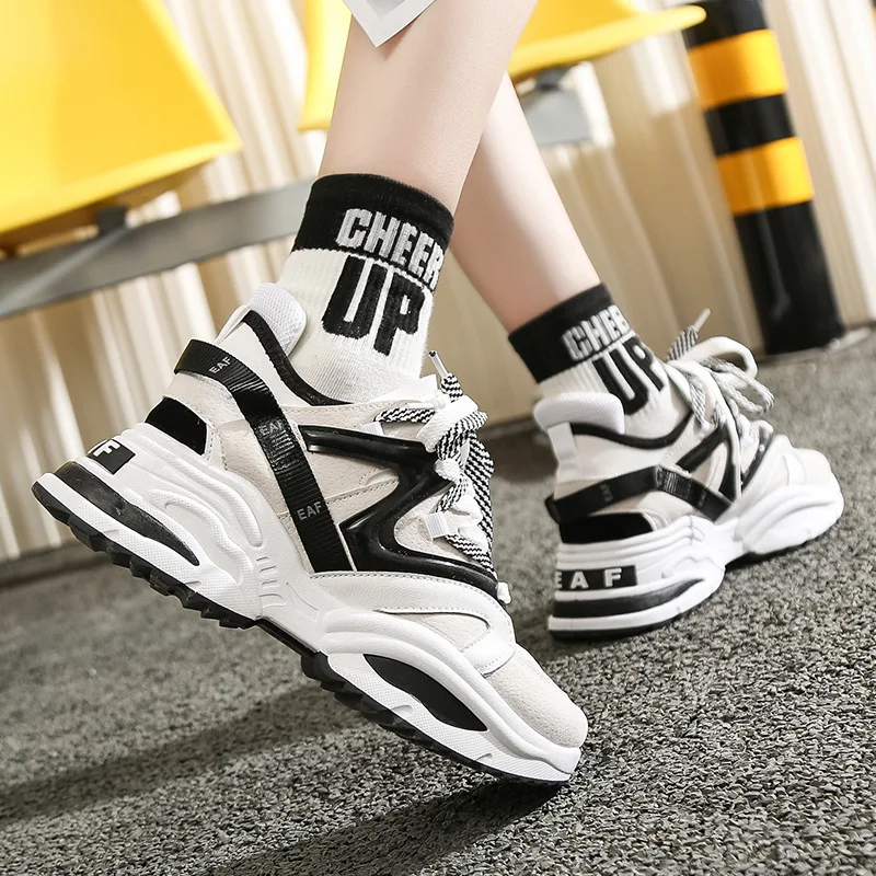 Увеличивающая рост на 6 см Для женщин кроссовки красный белый женская уличная