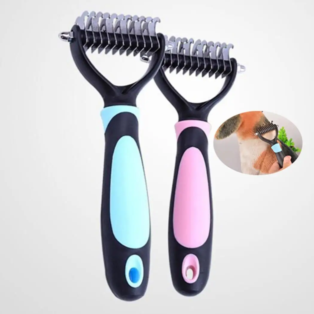 Двухсторонняя Расческа для собак из нержавеющей стали открытая Повседневная