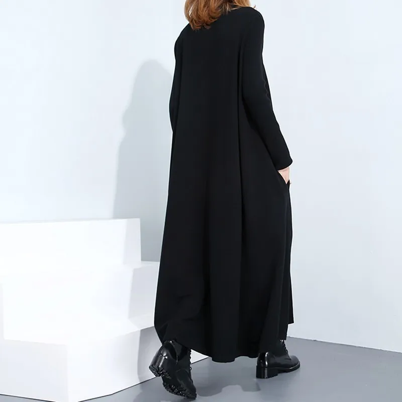 CHICEVER платье женский стенд воротник с длинным рукавом повседневное свободные