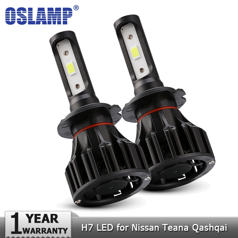 Oslamp H7 Hi lo луч светодиодный фары для авто COB 72 W 8000LM 12 v 24 Автомобильное освещение