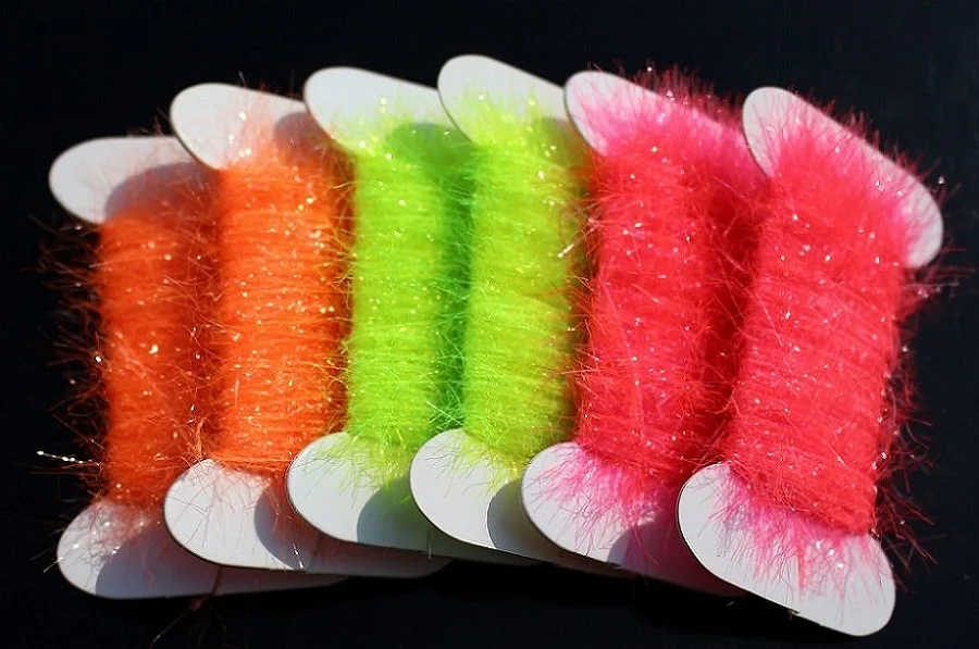 Assorted each 2 pcs Tigofly, 6 карт, 60 м, УФ, цветная, для ловли нахлыстом, мишура, шенилл, кристалл, флеш-линия, Нимфа, стримеры, приманка для ловли нахлыстом, материалы - Цвет: Assorted each 2 pcs