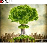 homfun full squareround drill 5d diy diamond painting landscape tree embroidery cross stitch 3d home decor gift a11660