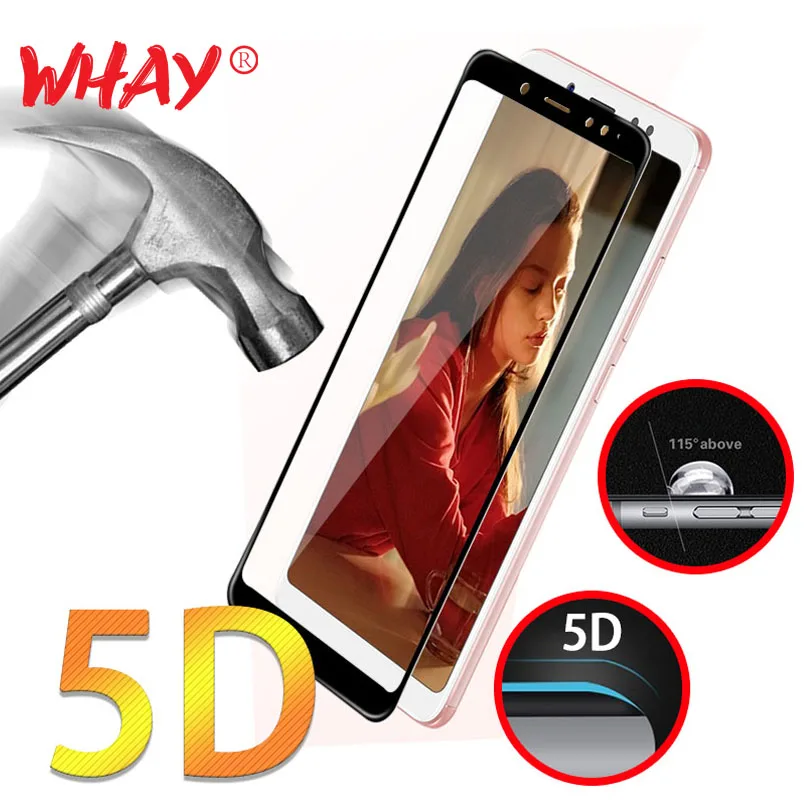 WHAY glass es для Xiaomi Redmi Note 5 Pro закаленное стекло 5D Xiomi Redmi 5 plus Защита экрана для Xiaomi Redmi Note5 Mia1 стекло