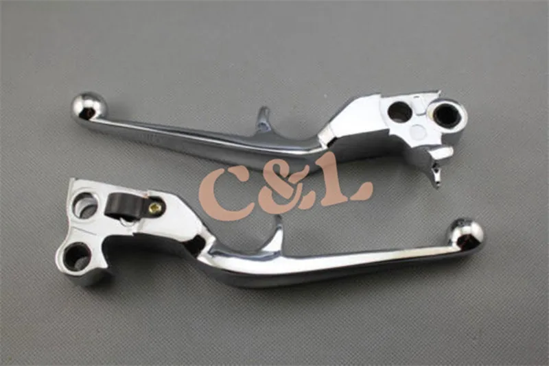 Пара новых хромированных мотоциклетных тормозов и сцепных рычагов гудок