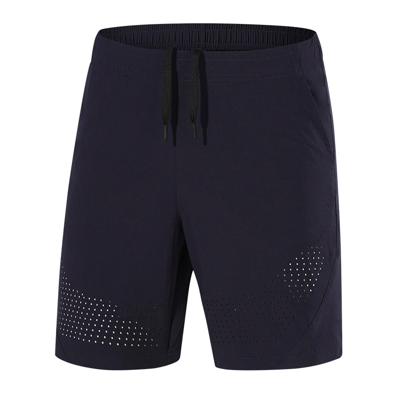 Navy blue Летние Новые мужские спортивные шорты для бега, быстросохнущие мужские шорты для кроссфита, одежда для спортзала, мужские шорты для футбола, тенниса, тренировок, пляжные шорты - Цвет: Navy blue