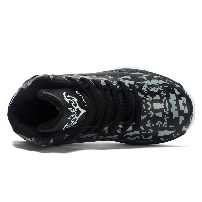 Баскетбольная обувь для мальчиков с уникальным принтом детские кроссовки