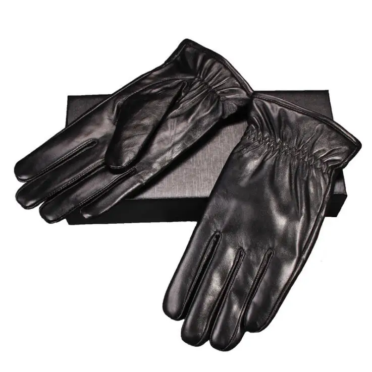 Перчатки мужские из натуральной овечьей кожи перчатки для сенсорного экрана