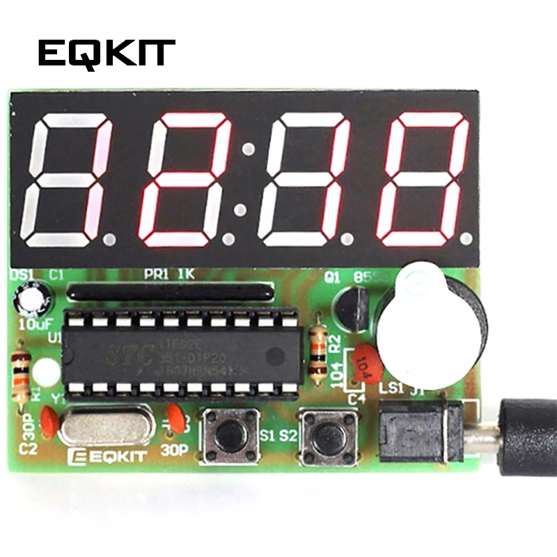 Точные C51 электронные часы таймер 4 бита набор часов DIY Электронный DIY Набор светодиодный дисплей электронные цифровые часы таймер