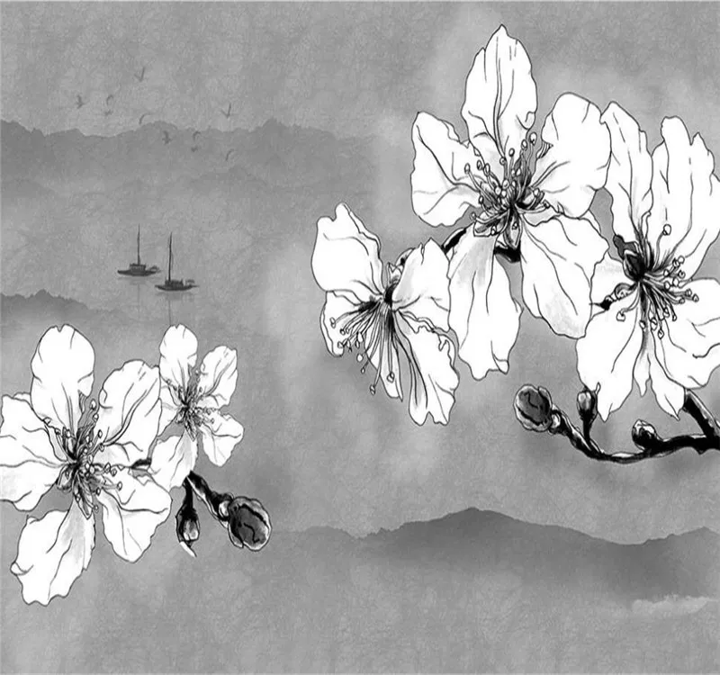 3d обои на заказ современные черно-белые скандинавские Настенные с изображением