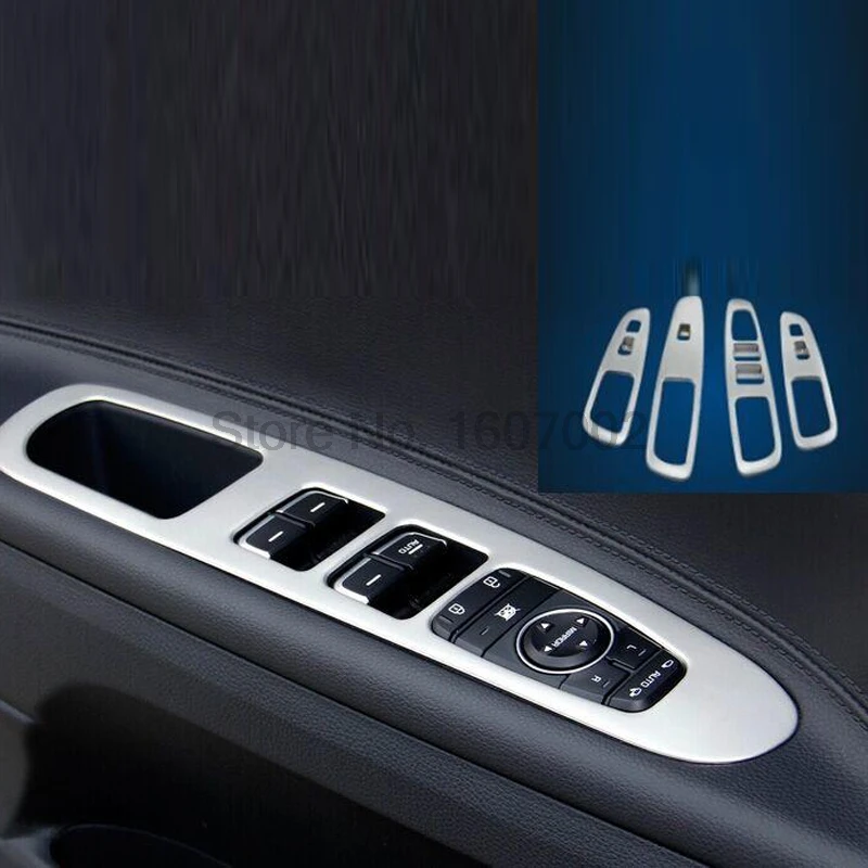 

Для Kia K4 2014 2015 LHD 4 шт. хромированный Автомобильный Дверной подлокотник рамка отделка окна Фотоэлементы чехол декоративные аксессуары