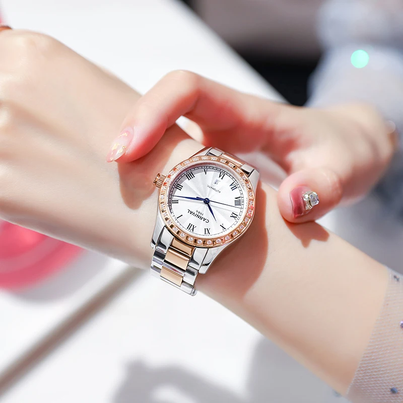 Женские автоматические механические часы Datejust из нержавеющей стали с римскими