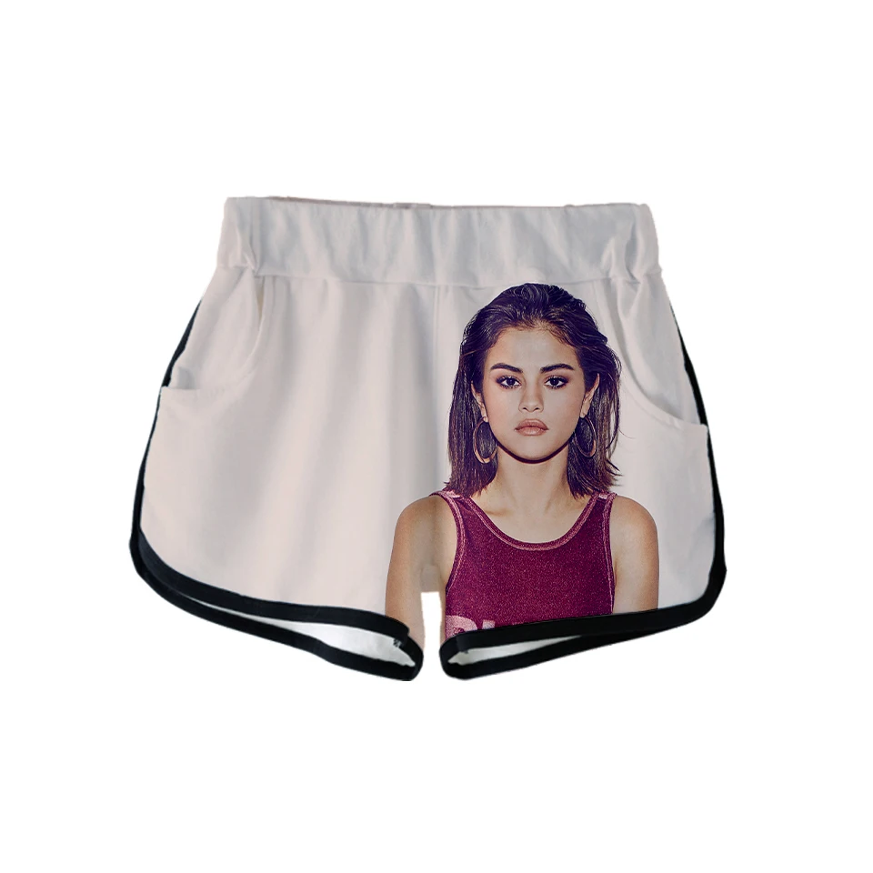 Selena Gomez 3D Printed Women Shorts Fashion Streetwear 2019 New Arrival Hot Sale Girls Casual Summer Wear | Женская одежда