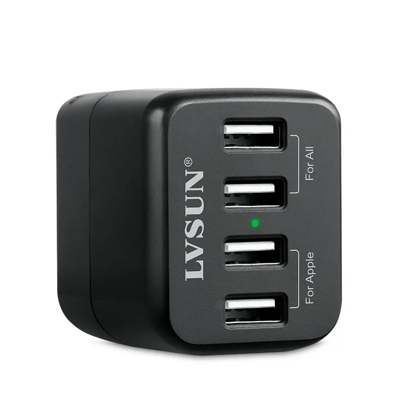Сетевое зарядное устройство с 4 USB-портами для iPhone 6 5s iPad Samsung Galaxy s6 s5 s4 Note EU/US/UK/KR/AU |