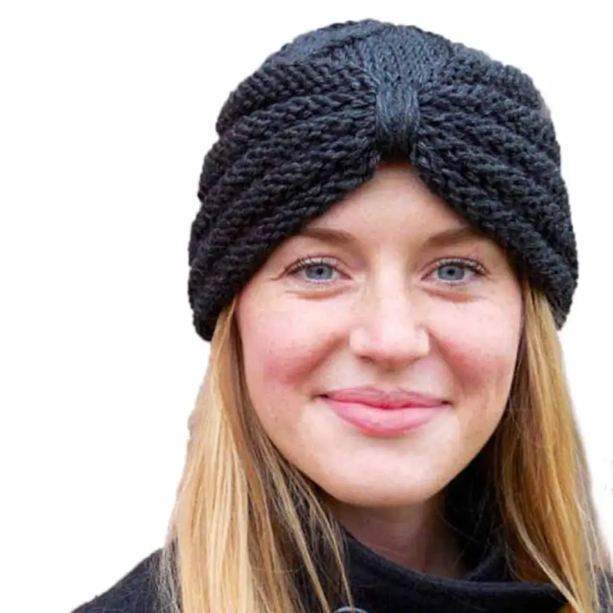 Женские модные теплые шерстяные вязаные наушники шапки для девочек женские