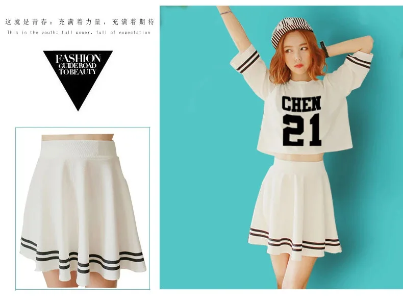 Kpop exo 2017 новое летнее женское платье рубашка + облегающее женские платья