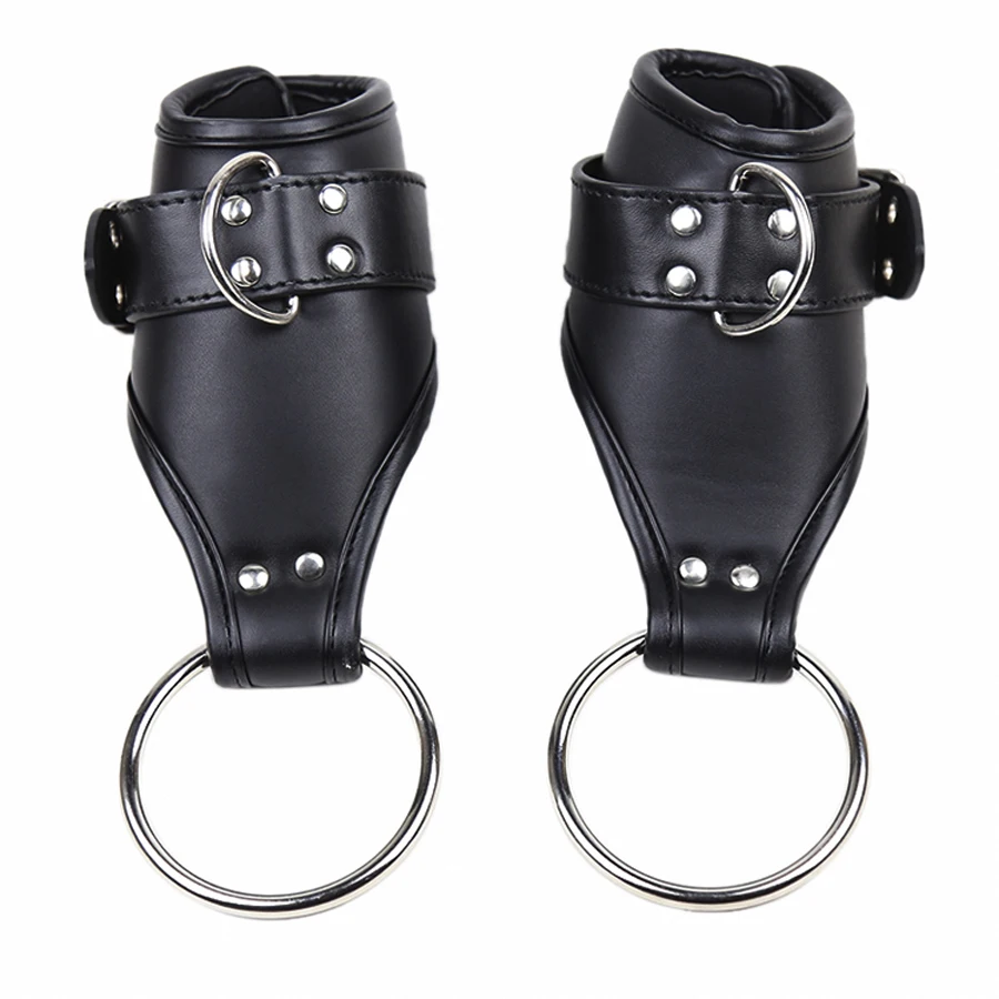 Leather Hang On Mitts Handcuffs BDSM Bondage Swing Suspension Cuffs Restraint Hanging Wrist Accessories |