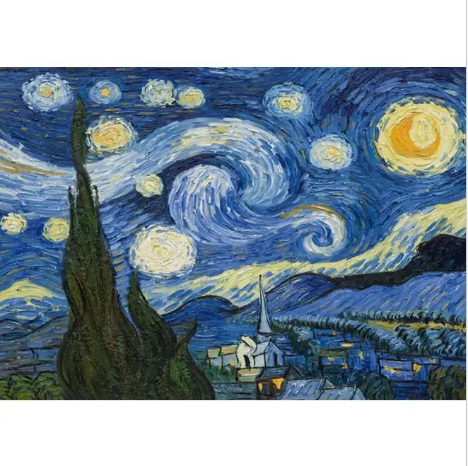 Картина Ван Гога Звездная ночь Краска на холсте DIY цифровая картина маслом по