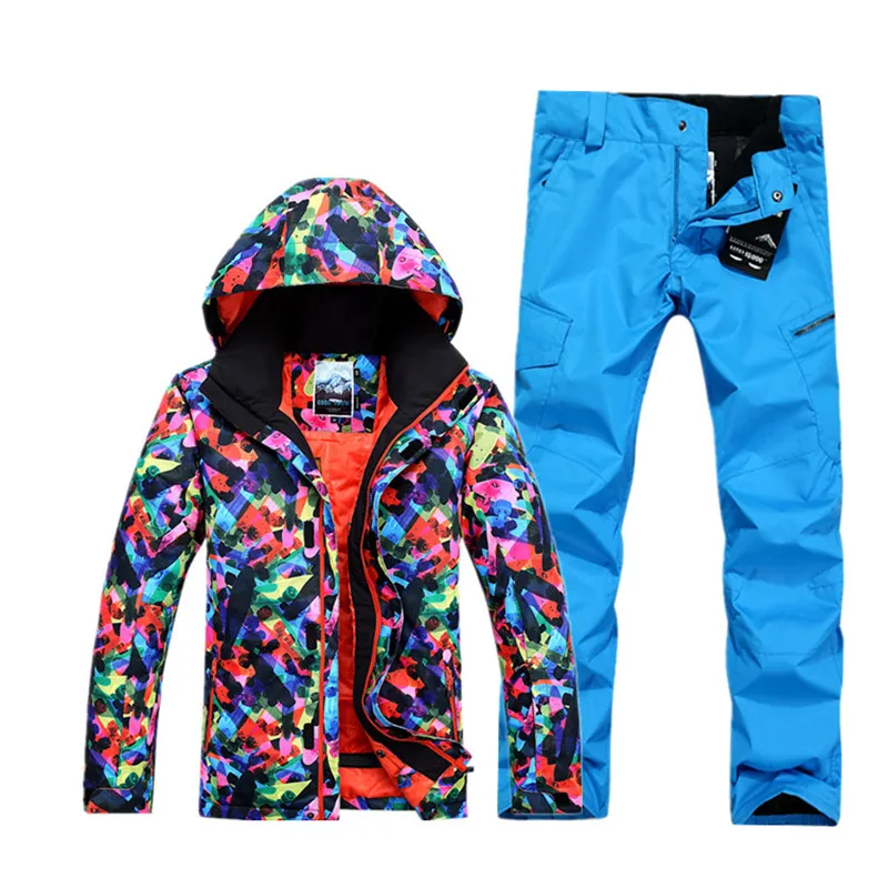 High Experience зима лыжный костюм Для мужчин спортивные костюмы сноуборд куртка зимние
