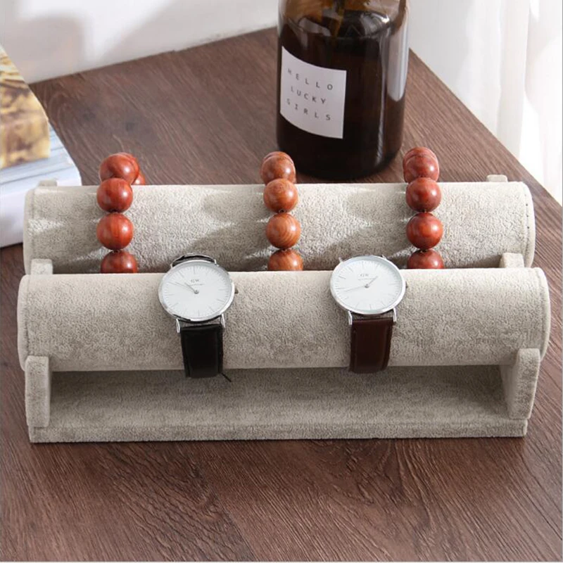 Подставка для ювелирных изделий вельветовый держатель часов браслетов цепочек