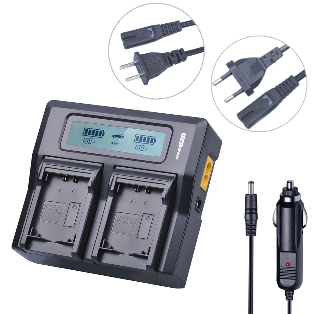 Powertrust 3PC 3900mAh NP-FV100 NPFV100 аккумулятор + LCD быстрое двойное зарядное устройство для Sony