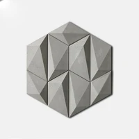 3d cement wall tile mold geometry background wall decoration concrete gypsum plaster wall tiles silicone mold
