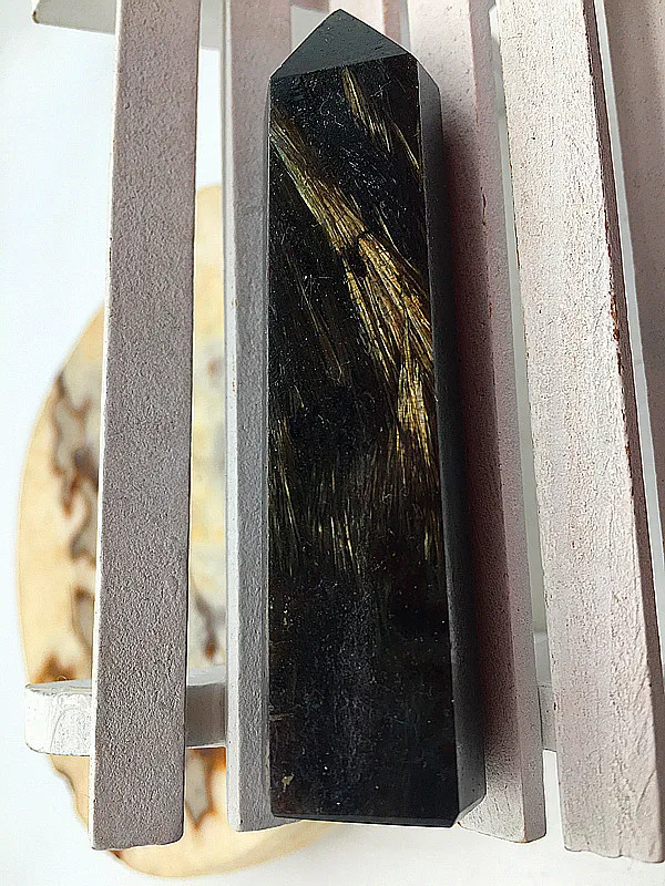 70 мм натуральный кварцевый кристалл желтый фейерверк волшебная палочка с одним