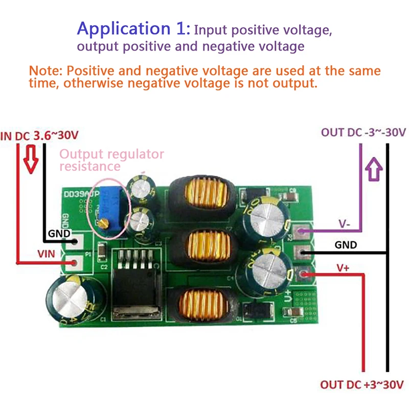 ZLinKJ DC Step up 20W + 5V 6V 9V 10V 12V 15V 24V положительный и отрицательный двойной выходной