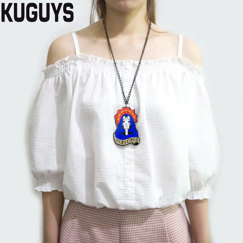 KUGUYS Модные Акриловые ювелирные изделия для женщин и мужчин Скелет невесты