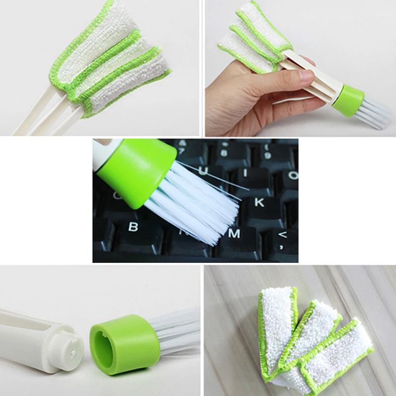 Multi-function Window Gap Cleaning Brush Car Blinds Track Duster Computer Keyboard Cleaner Household Tools New | Дом и сад